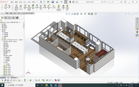 湛奇設計工作室 - 辨公室空間3D配置