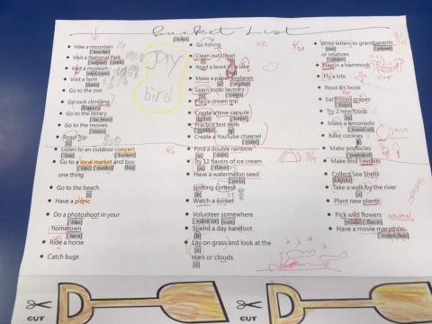 許美鈴 - Summer Vacation Project - Bucket List