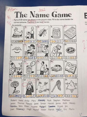 許美鈴 - Brainstorm Activity - The Name Game
