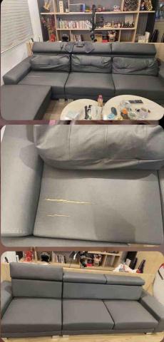 賴柏駒專業到府維修(皮革更換)(沙發凹陷) - 更換三個坐墊