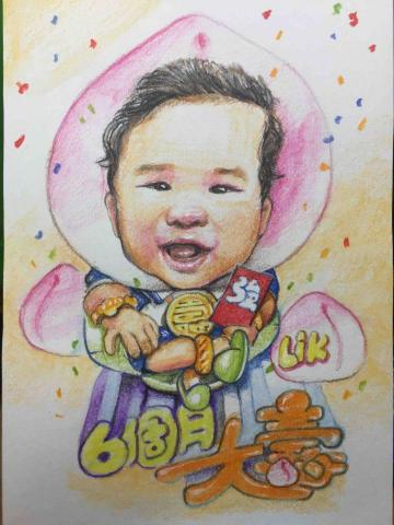 杜比作品 - 漫畫(色鉛筆)祝賀卡 杜比作品 - 漫畫(色鉛筆)祝賀卡