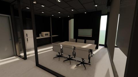 湛奇設計工作室 - 商務辦公室配置建模