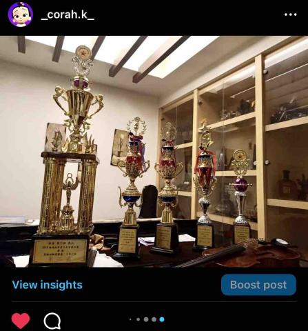 于珊 - 鋼琴比賽的獎盃～