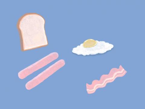 抹MOU 個人工作室 - 食物可愛插畫（早餐店）