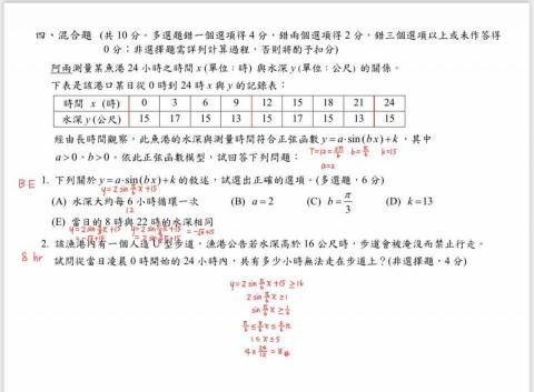 Tina Chen - 提供題目課後練習，若課後有疑問 亦可傳訊息，老師也會以手寫筆記搭配文字訊息幫你解惑