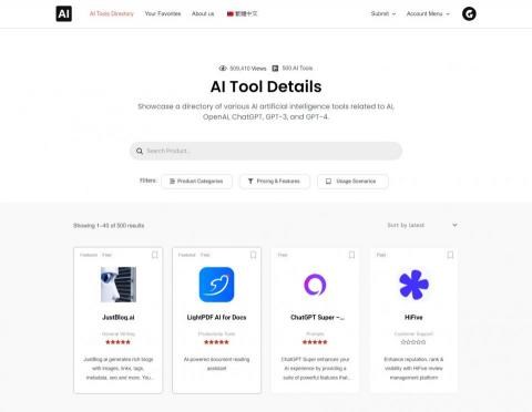 小翔網站架設 / 網頁設計 - AI Tool Details（中文名稱：AI 工具詳情）是個展示各種 AI 工具的分類目錄網站，幸運瀏覽到這個網站的訪客，使用 Google、FB 等社交帳號登入後，可以自由提交自己的 AI 工具到這個網站上，並可以讓提交者提交後前往前端用戶儀表板頁面自由編輯/刪除自己的 AI 工具。
