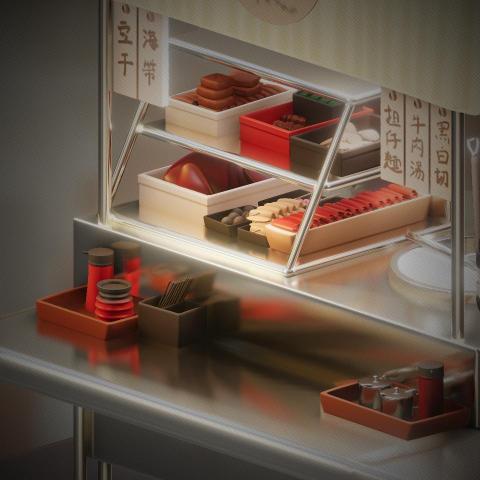 Maga 3D - Nomad小吃攤建模 細部模型圖