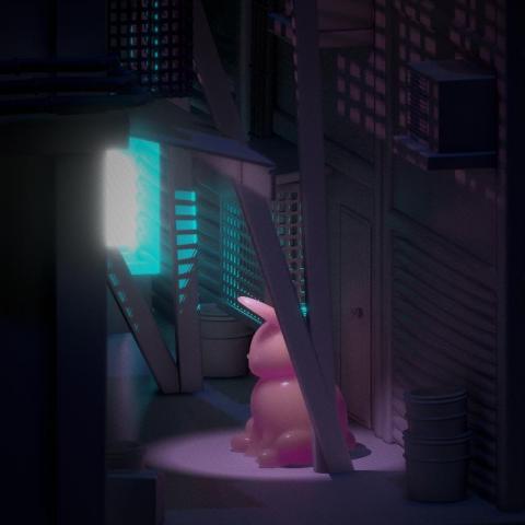 Maga 3D - Nomad 廢棄小巷兔兔 細部圖