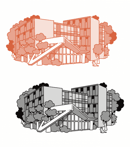 little illy插畫 - 建築物插畫繪製