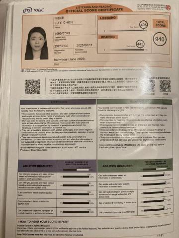 陸怡潔 - 2023 新制多益認證