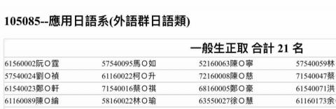 慧 - 正取 徐O慧