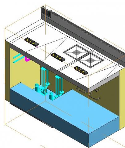 立興BIM 3D工程界面整合 - 筏基 汙水馬達模型