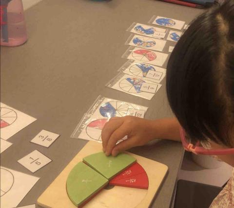 蝴蝶 課後家教 - 學齡前 中班 數學分數 實作