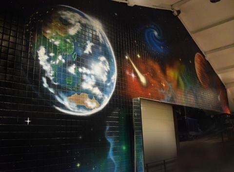 禾沐藝術工作室 - 宇宙星空壁畫彩繪
