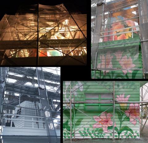 禾沐藝術工作室 - 清境農場統一商場風車彩繪施工