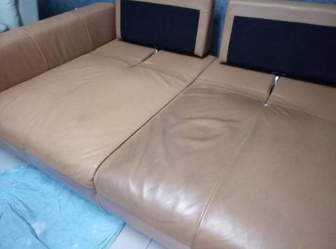 宜家沙發 床墊 地毯專業清潔 - 皮革沙發清潔對比