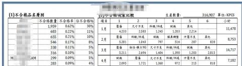 丁雅祈 - 品質月報數據統計分析表設計及維護