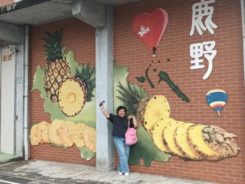 康雅雯 - 鹿野農會伴手禮館外面的牆景