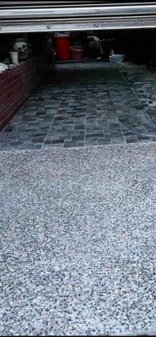 保持乾燥工程行 - 抿石1分2宜蘭石 & 車庫用止滑磚