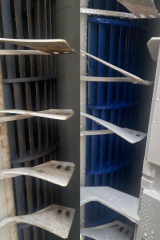 林凱毅 - 室內機風輪清洗前後對比