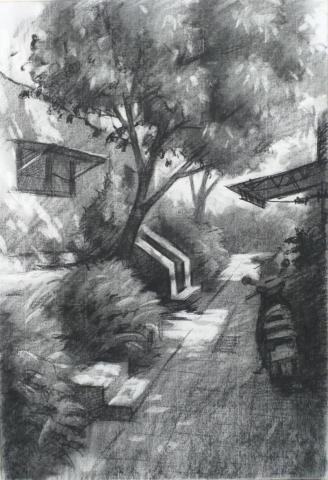 芊＆繪畫 - 素描風景畫作品