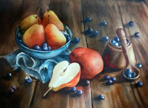 Chiyo🦄 - 靜物水彩臨摹（高中練習