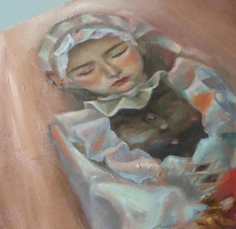 Chiyo🦄 - 油畫繪製過程(個人作品