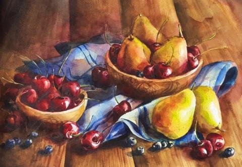 Chiyo🦄 - 水彩靜物臨摹(高中術科考)