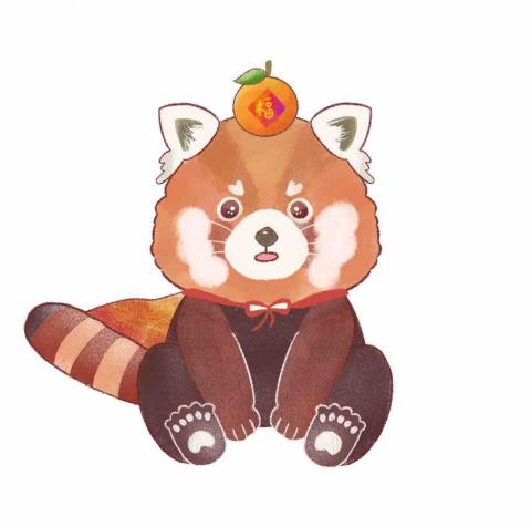 嗷創意熬設計 - 吉祥物繪製 大吉大利小熊貓