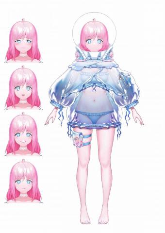 嗷創意熬設計 - 角色設計 太空水母女孩