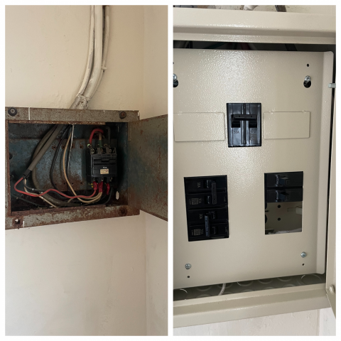 龍升雷射企業社 - 老舊鏽蝕電箱
更換為新式匯流排電箱