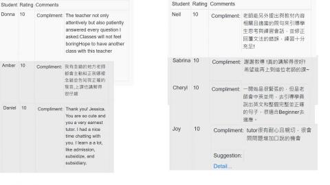 Jessica - 學生評價