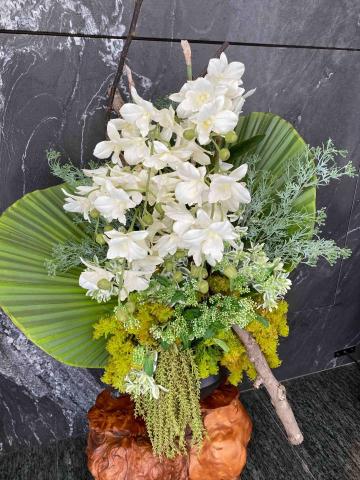 Celine - 千越加油站總部門口人造花設計