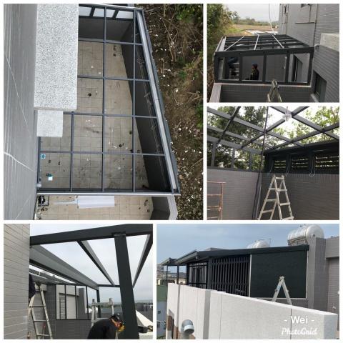 尚祐工程行(金屬) - 白鐵烤漆採光罩 石紋裝潢板 鋁條收邊 白鐵烤漆格柵