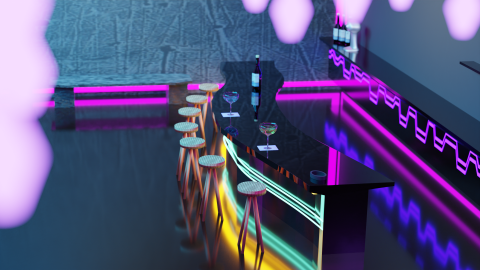 賴昱安 - 3D場景設計_酒吧