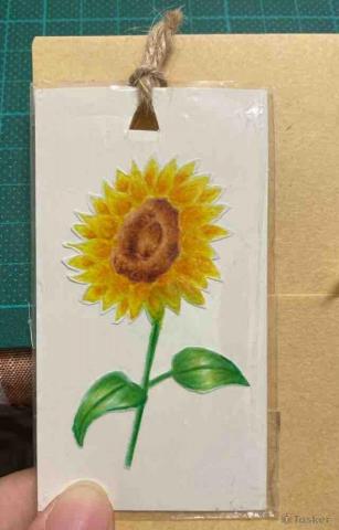 Pei - 向日葵書籤-手繪 Pei - 向日葵書籤-手繪