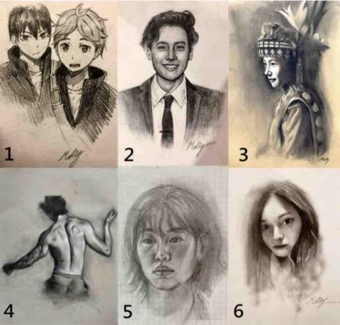 Molly Chang - 炭筆、鉛筆素描