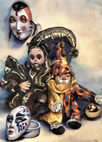 Molly Chang - 陰森小丑（水彩）