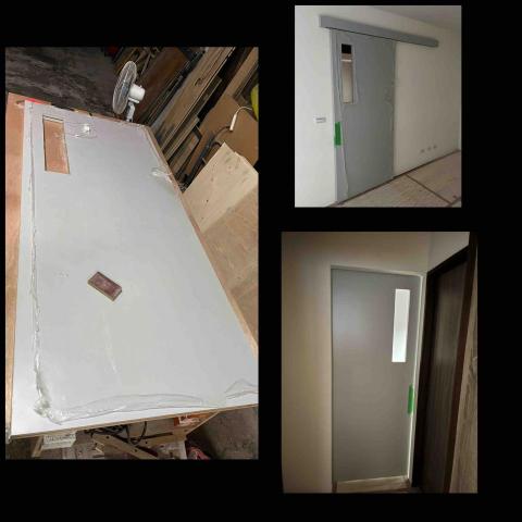 築家室內裝潢工程 - 北區 舜元知茵 客戶 :訂做 淺灰拉門 工廠 築家室內裝潢工程 - 北區 舜元知茵 客戶 :訂做 淺灰拉門 工廠