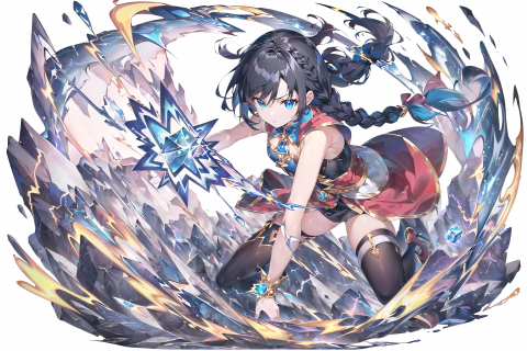 有毒的K仔 - 人物：夏語遙，畫面需求：閃電、冰、岩石，各種魔法的融合