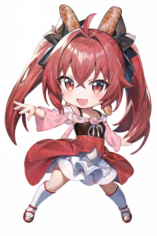 有毒的K仔 - 人物：嫣澄，畫面需求：依照原始設計(三視圖)，將此人物重新製作，Q版人物