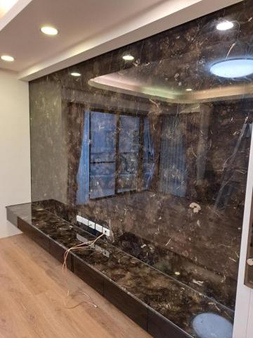 晶亮石材 - 電視牆無縫美容拋光