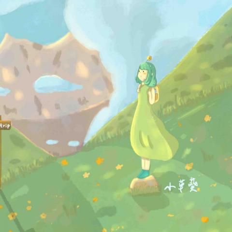 小草葵 - 去旅行?_厚塗插畫