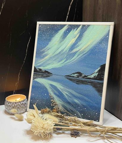 Hui - 《極光冰山》壓克力作品