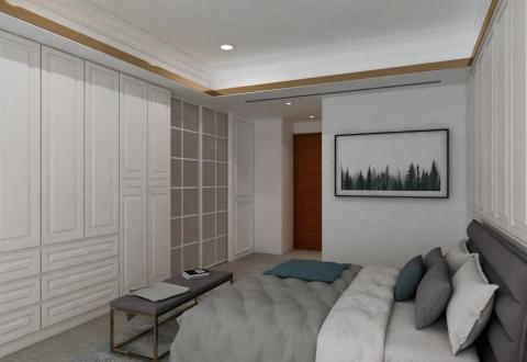 默語空間設計-莫皓哲 - 鋁框拉門的運用，使整個畫面不會太過單調，雖然純白卻有豐富的層次。