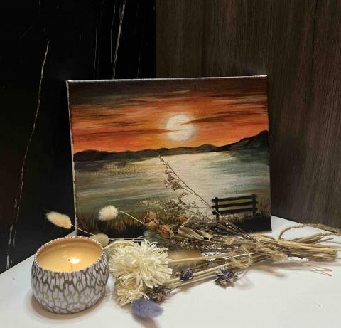 Hui - 《思暮-等一個人》壓克力作品