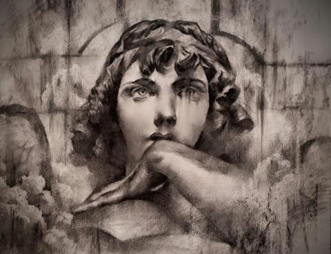 楊定樸 - 炭筆素描