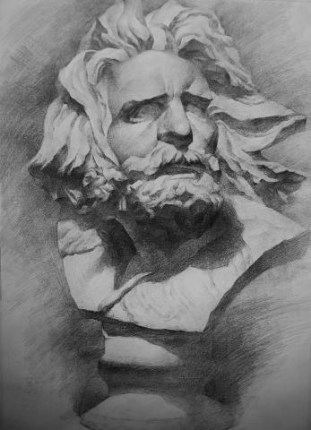 楊定樸 - 鉛筆素描