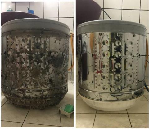 洗衣機洗內槽 - 清洗前後照片