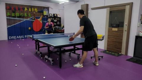 楊欽文 - 削球選手訓練